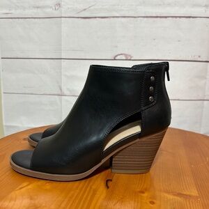 Frye and Co Womens Greyson Heeled Sandals Black Size 7.5 Open Toe Booties